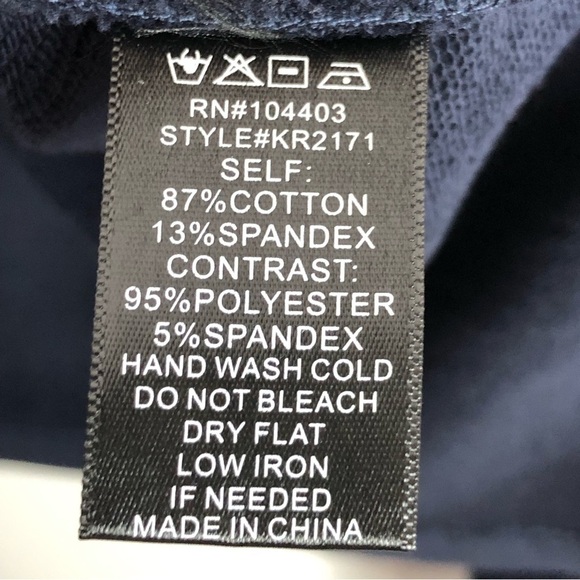 J.O.A Los Angeles navy blue, V-neck, back & front sweatshirt - Picture 5 of 8